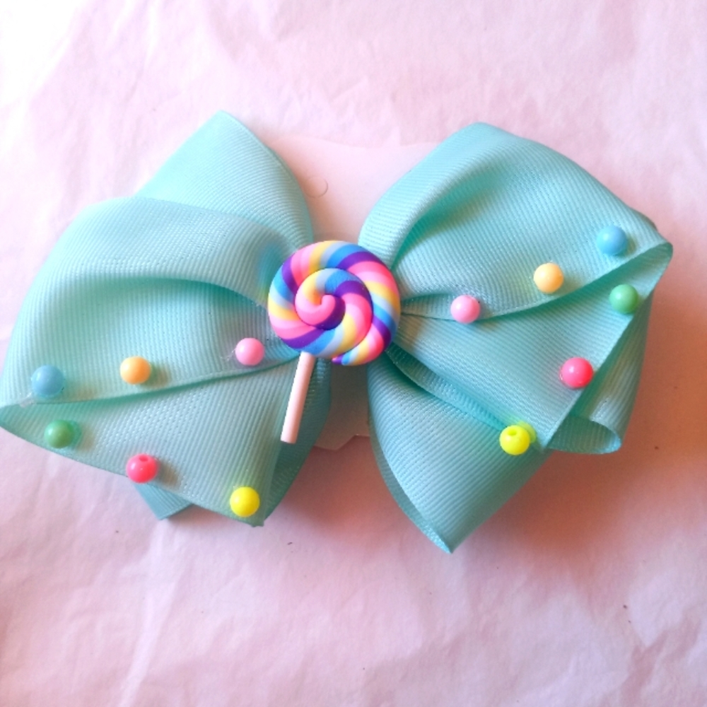 Girls bow handmade ( box pink #1)